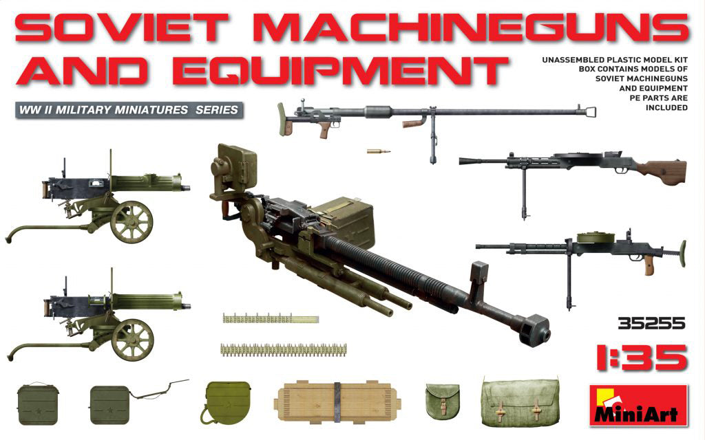 MiniArt 1/35 Soviet Machine guns & Equipment | 4820183310927