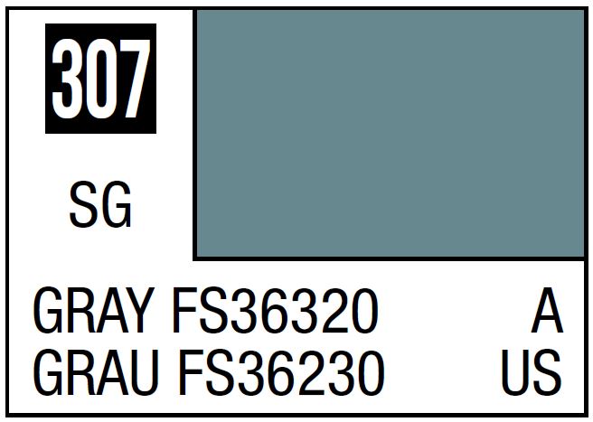 Mr Hobby Mr. Color 307 Gray FS36320 (Semi-Gloss/Aircraft) | 4973028635935