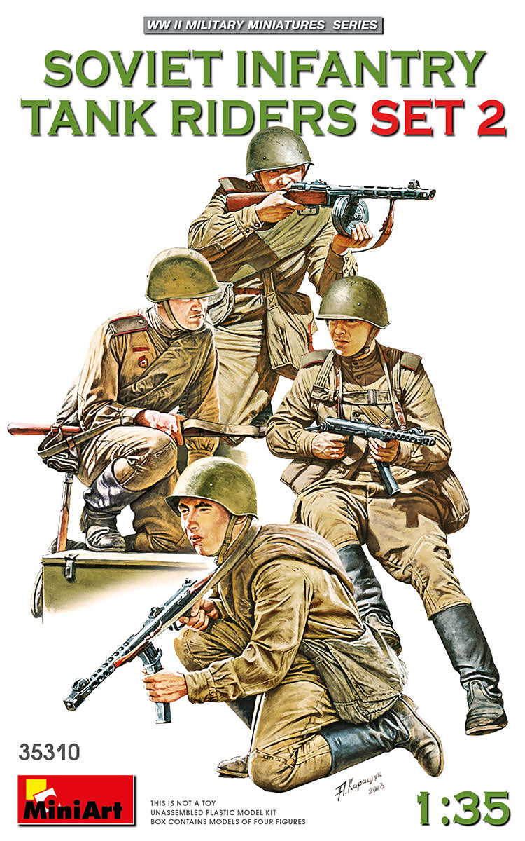 MiniArt 1/35 Soviet Infantry Tank Riders Set 2 | 4820183313010