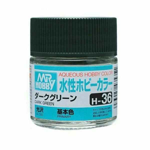 Mr Hobby AQUEOUS HOBBY COLOR - H36 GLOSS DARK GREEN (PRIMARY) | 4973028719123