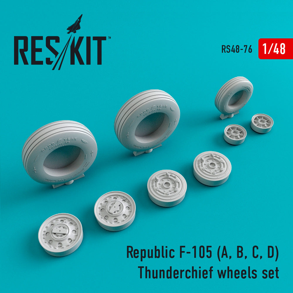 Res/Kit Republic F-105 (A, B, C, D) Thunderchief wheels set | 4824594100764