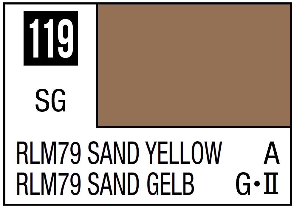 Mr Hobby Mr. Color 119 - RLM76 Sand Yellow (Semi-Gloss/Aircraft) | 4973028716979