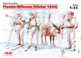 ICM 1/35 Finnish Riflemen (Winter 1940) (4 figures - 3 rifleman, 1 reindeer)