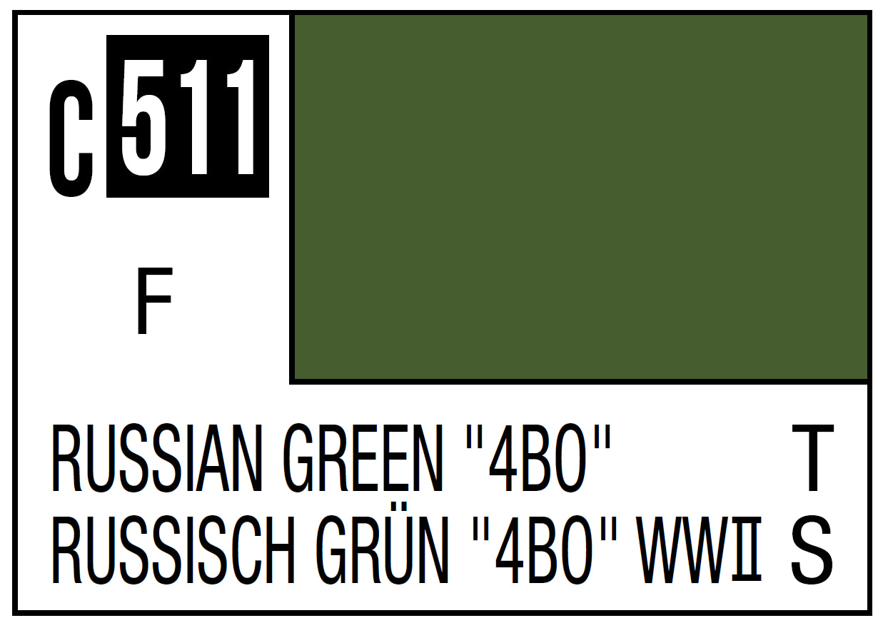 Mr Hobby C511 Russian Green "4BO" [for Soviet tank "4BO"  WWII] | 4973028736052