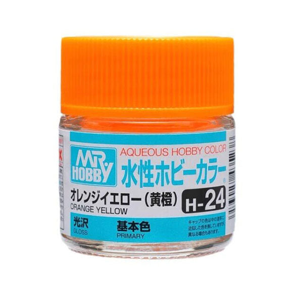 Mr Hobby AQUEOUS HOBBY COLOR - H24 GLOSS ORANGE YELLOW (PRIMARY) | 4973028738551