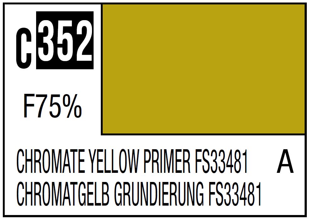 Mr Hobby C352 Chromate Yellow Primer FS33481 [US army/airforce aircraft interior] | 4973028737110