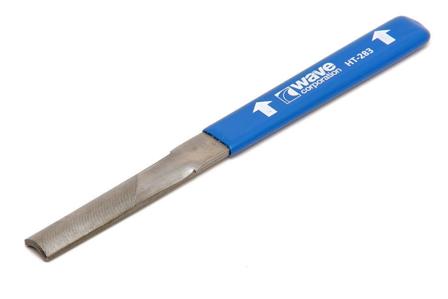 Wave HG FILE (SIDE SLIDING TYPE/ROUND) - Fine Semi-Round Directional Cutting File for Removing Edges, Cutting Pin Marks