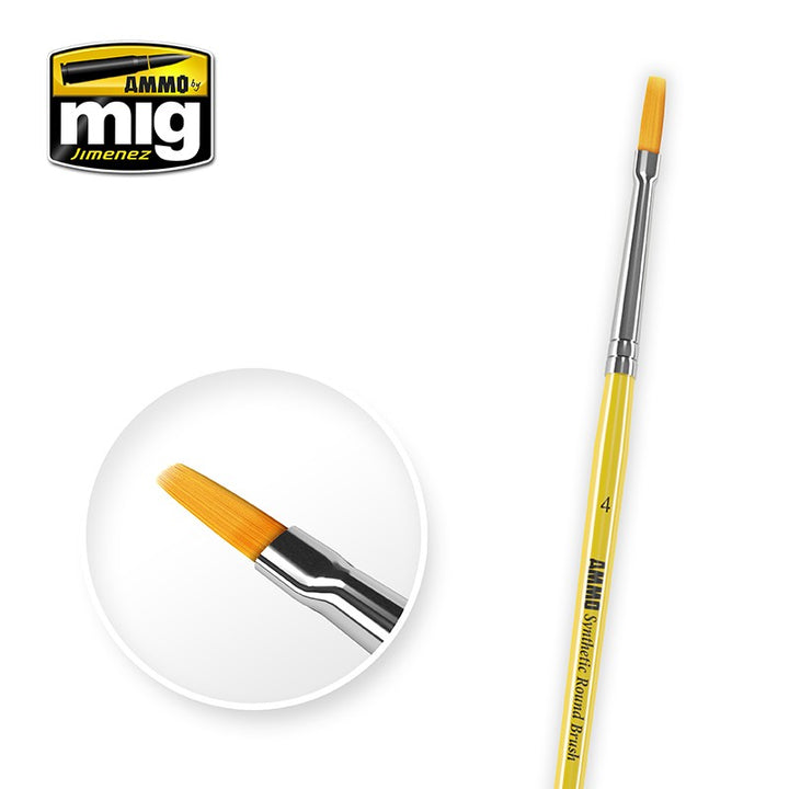Ammo Mig Synthetic Flat Brush, 4 | 8432074086208