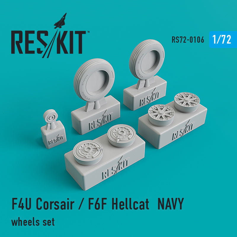 Res/Kit F4U Corsair / F6F Hellcat NAVY wheels set | 4824594101068