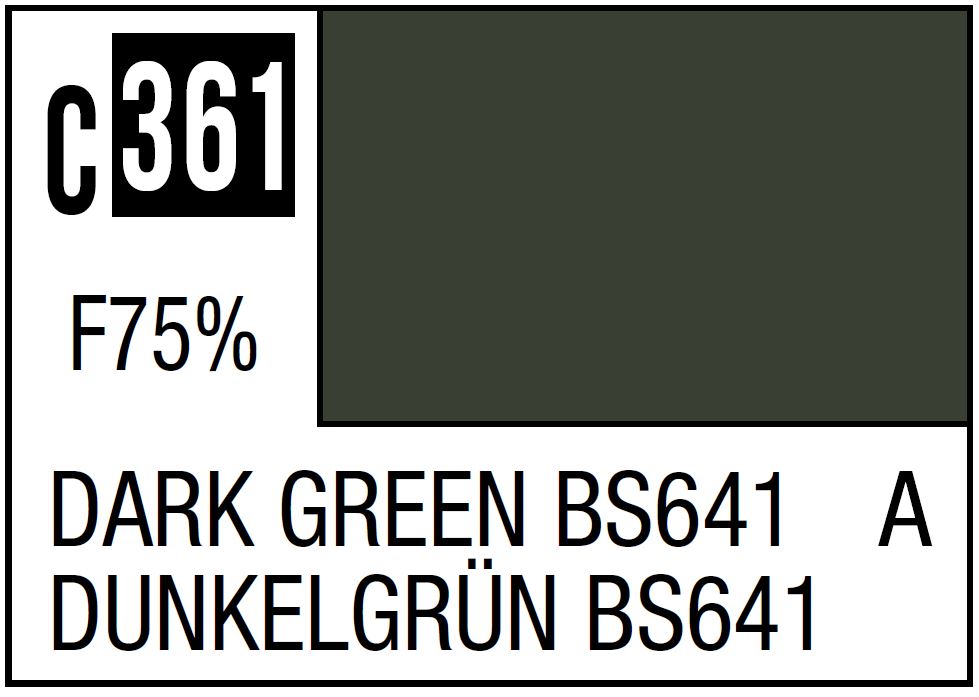 Mr Hobby C361 Dark Green BS641 [RAF standard color / WWII mid-late] | 4973028737127