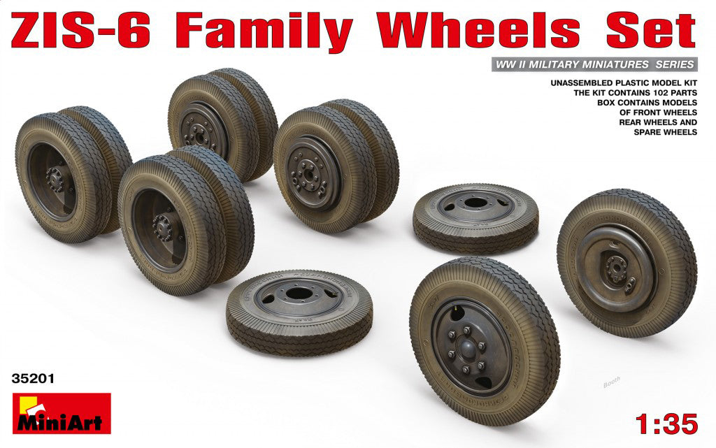 MiniArt 1/35 ZIS-6 Family Wheels Set | 4820183310323