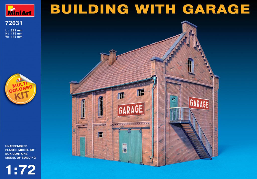Miniart [72031] 1/72 Building with Garage | 4820041103036