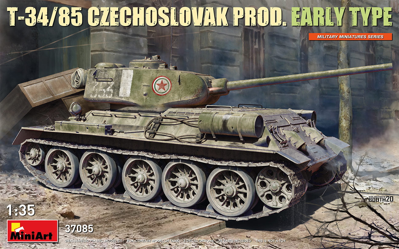 MiniArt 1/35 T-34-85 Czechoslovak Prod. Early Type Tank | 4820183313492