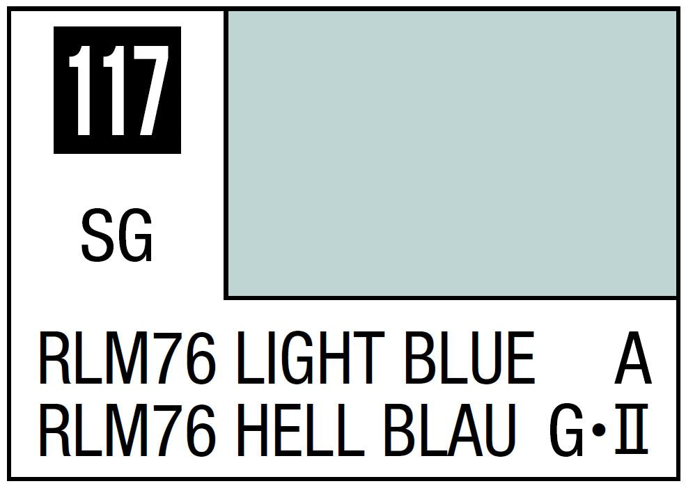 Mr Hobby Mr. Color 117 - RLM76 Light Blue (Semi-Gloss/Aircraft) | 4973028716955