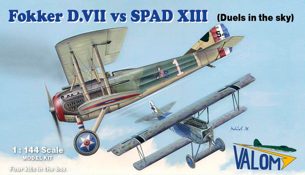 Valom 1/144 Fokker D.VII vs SPAD XIII (Duels in the Sky)