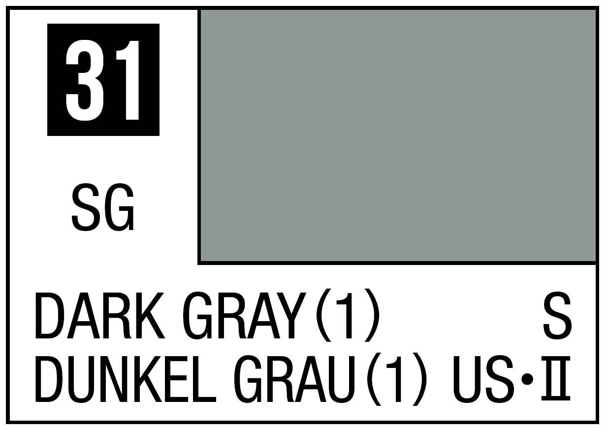 Mr Hobby Mr. Color 31 - Dark Gray (1) (Semi-Gloss/Ship) | 4973028535891