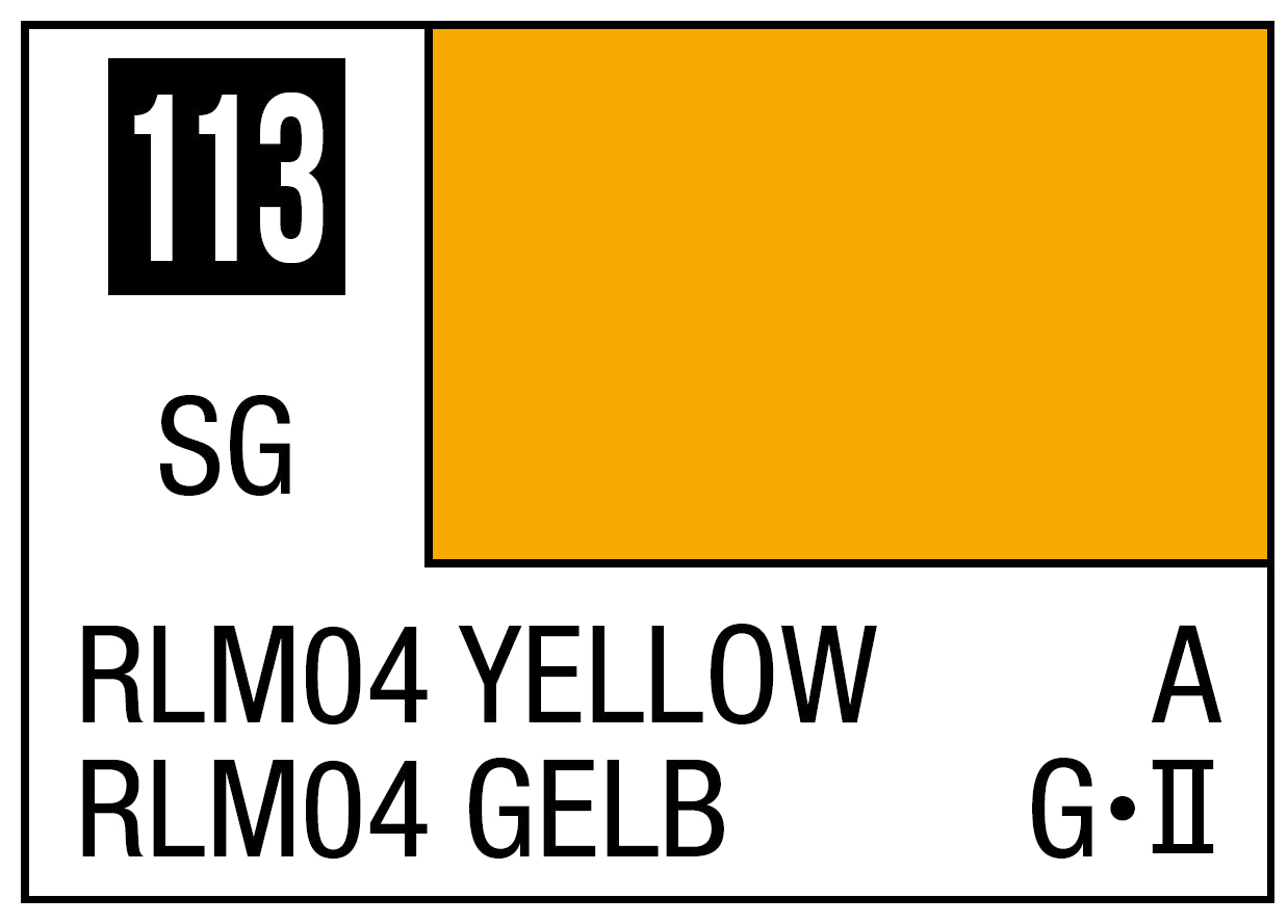 Mr Hobby Mr. Color 113 - RLM04 Yellow (Semi-Gloss/Aircraft) | 4973028635515