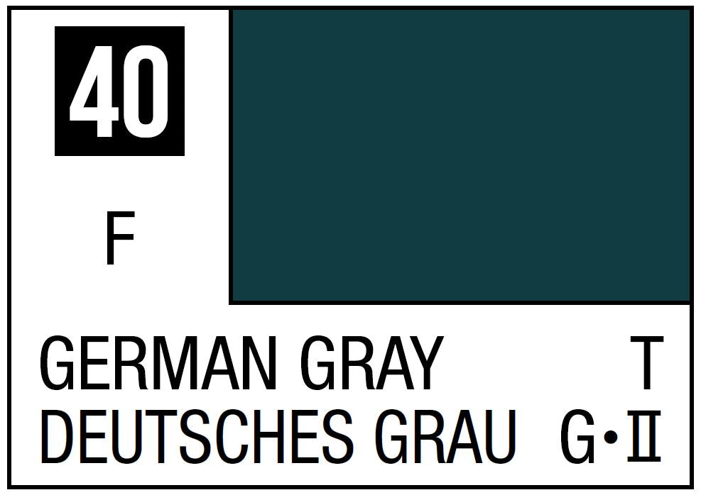 Mr Hobby Mr. Color 40 - German Gray (Flat/Tank) | 4973028716382