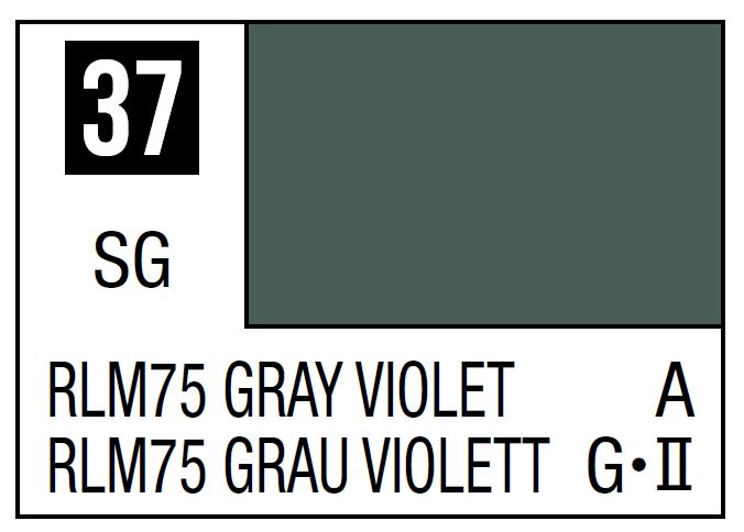 Mr Hobby Mr. Color 37 - RLM75 Gray Violet (Semi-Gloss/Aircraft) | 4973028716351