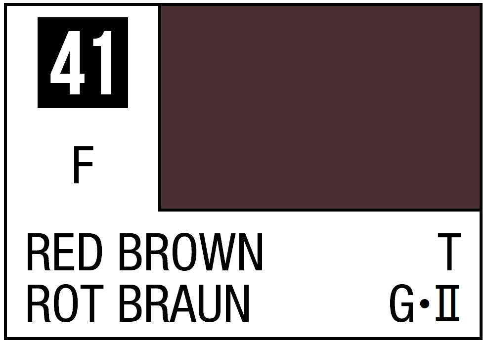 Mr Hobby Mr. Color 41 - Red Brown (Flat/Tank) | 4973028716399