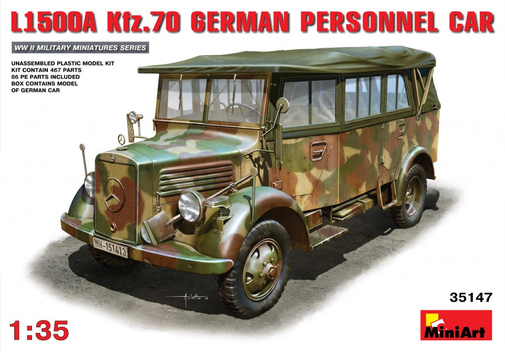 MiniArt L1500A (Kfz.70) German Personnel Car (1/35) | 4820041102657