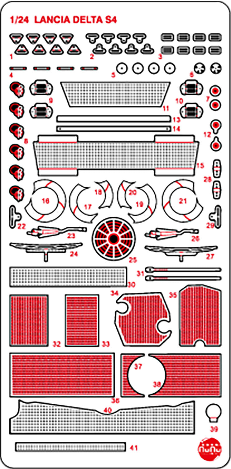 Platz NuNu Detail-Up Parts for Lancia Delta S4 '86 Monte Carlo Rally | 4545782077216