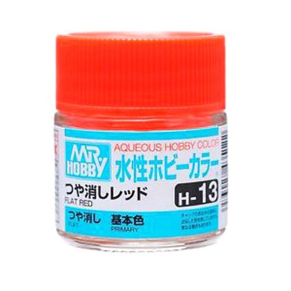 Mr Hobby AQUEOUS HOBBY COLOR - H13 FLAT RED (PRIMARY) | 4973028718898