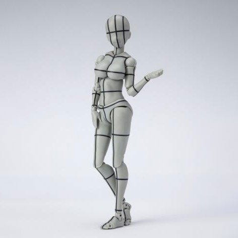 BANDAI Spirits Body Chan -Kentaro Yabuki- Wire Frame (Gray Color Ver.) , Bandai Spirits S.H Figuarts