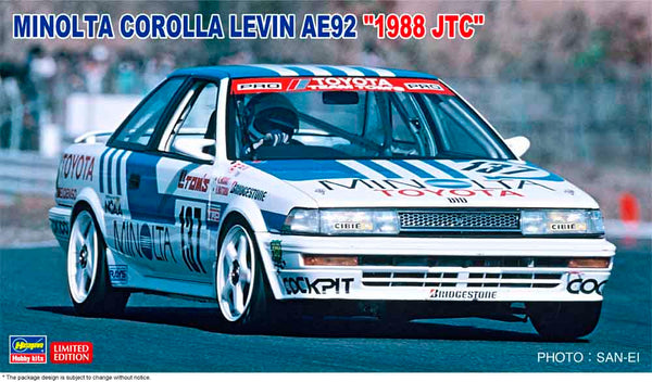 Hasegawa 1/24 Minolta Corolla Levin AE92 '1988 JTC'