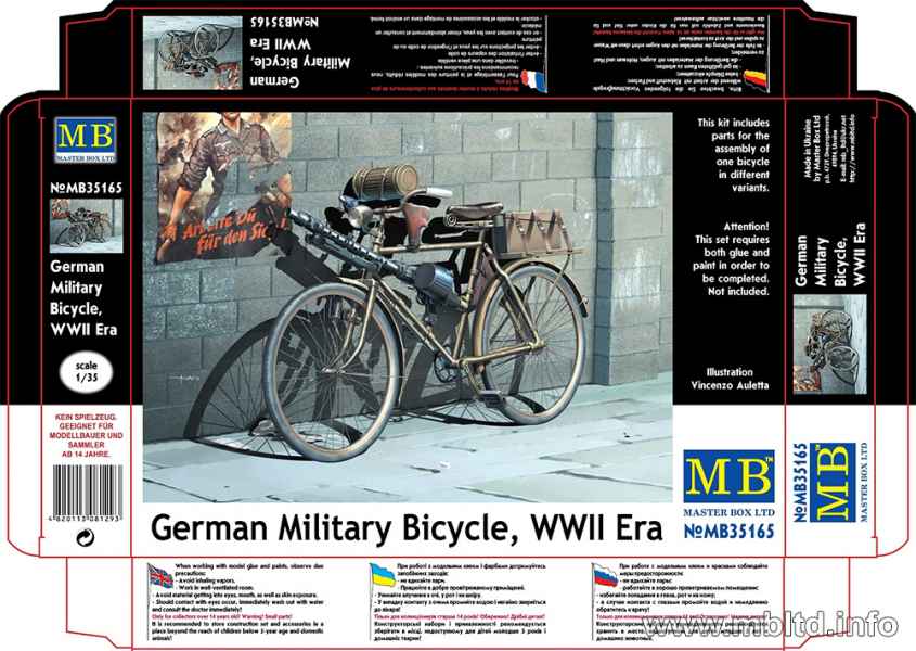 MASTER BOX German Military Bicycle, WWII Era | 4820113081293