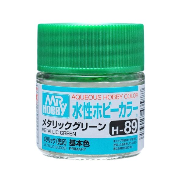 Mr Hobby AQUEOUS HOBBY COLOR - H89 METALLIC GLOSS METALLIC GREEN (PRIMARY) | 4973028739206