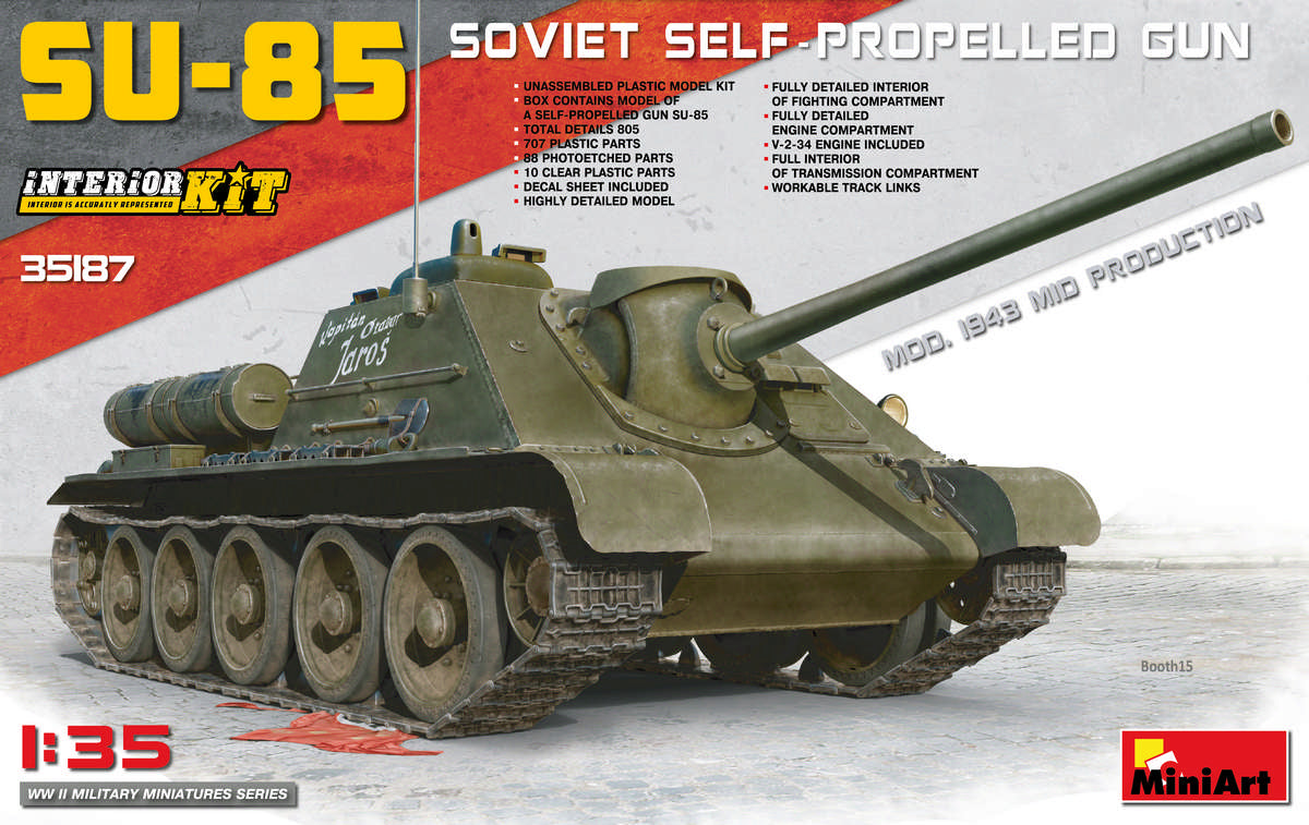 MiniArt 1/35 SU-85 Mod. 1943 (Mid Production) w/Full Interior | 4820183310408