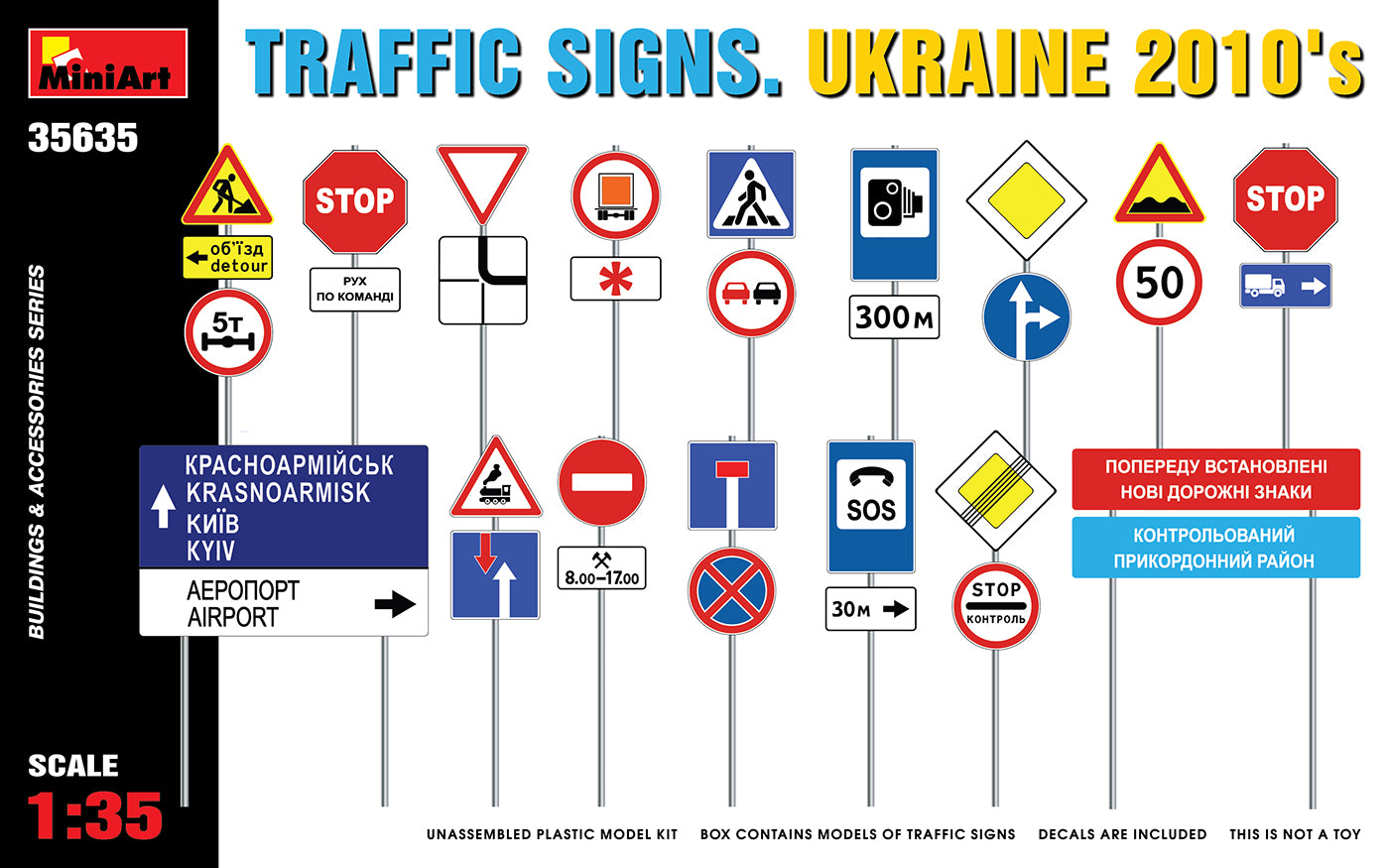MiniArt 1/35 Traffic Signs, Ukraine 2010's | 4820183313942