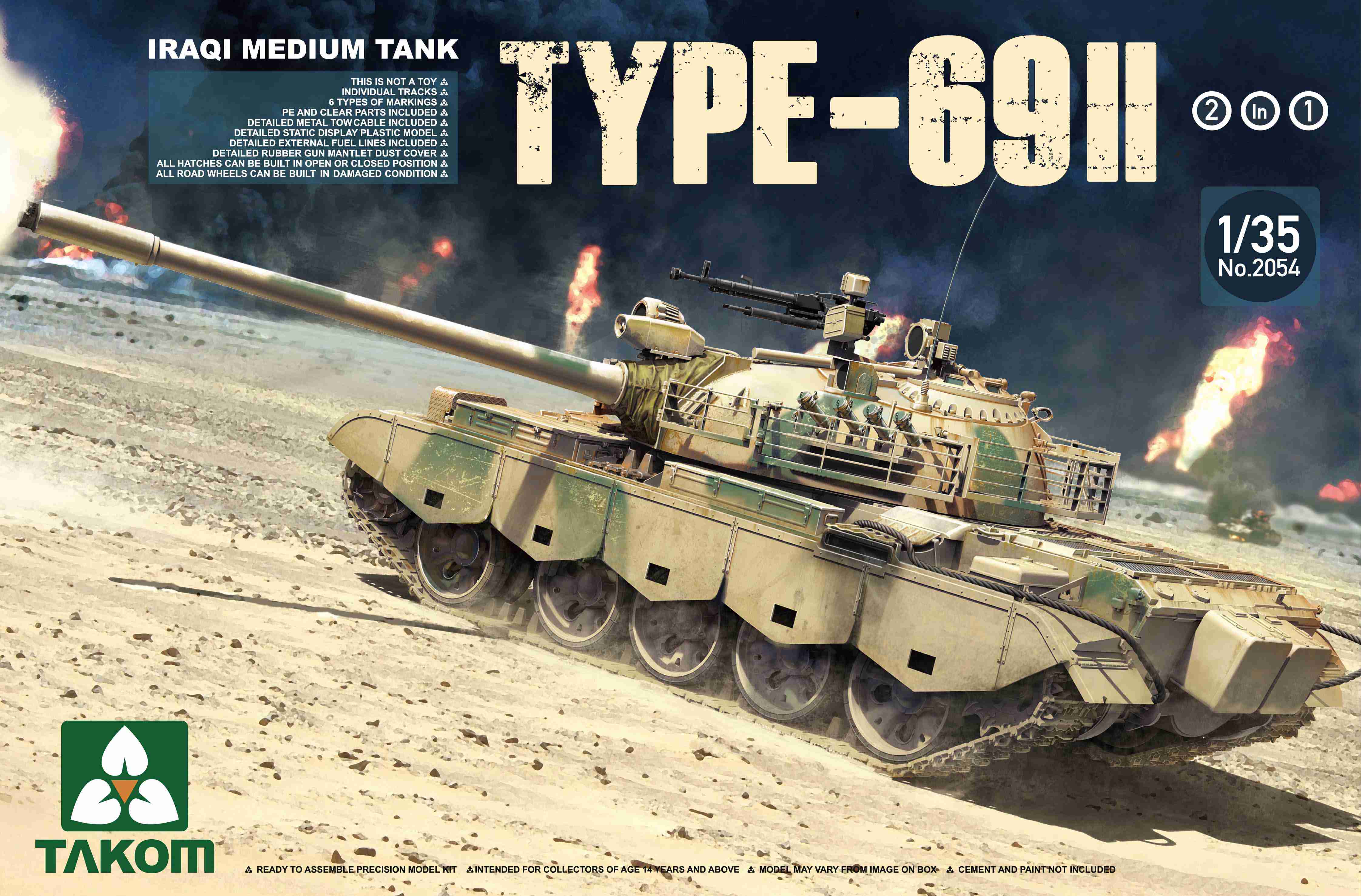 Takom 1/35 Iraqi Medium Tank Type 69 II 2 in 1