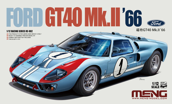 Meng 1/12  Ford GT40 Mk.II '66, Racing Series