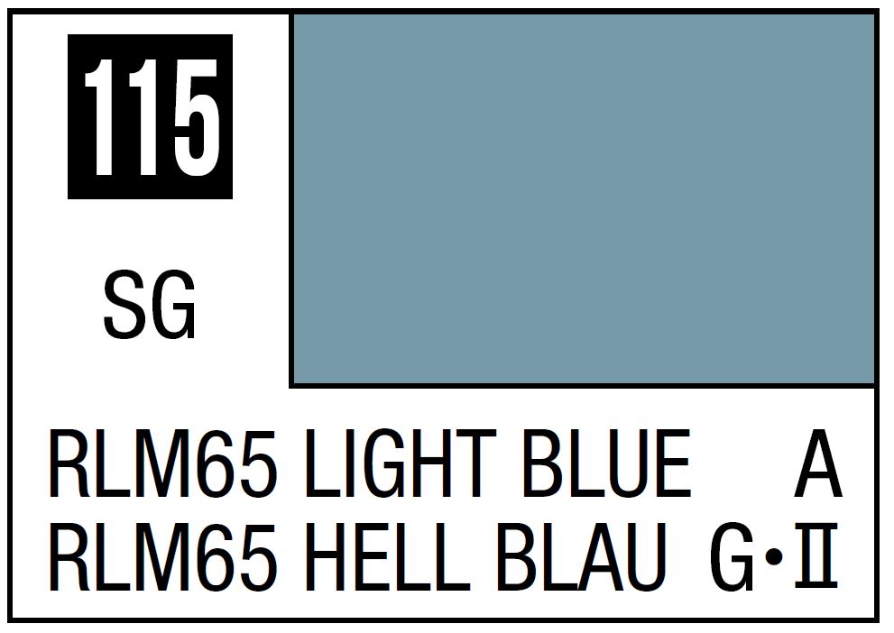 Mr Hobby Mr. Color 115 - RLM65 Light Blue (Semi-Gloss/Aircraft) | 4973028635539