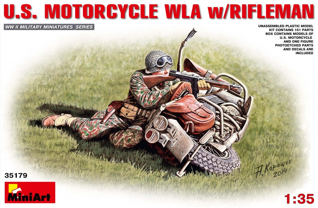 MiniArt 1/35 U.S.Motorcycle WLA with Rifleman | 4820183310163