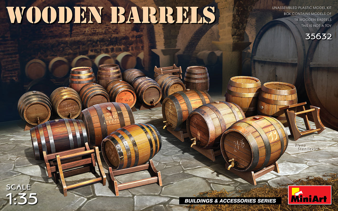 MiniArt 1/35 Wooden Barrels | 4820183313362