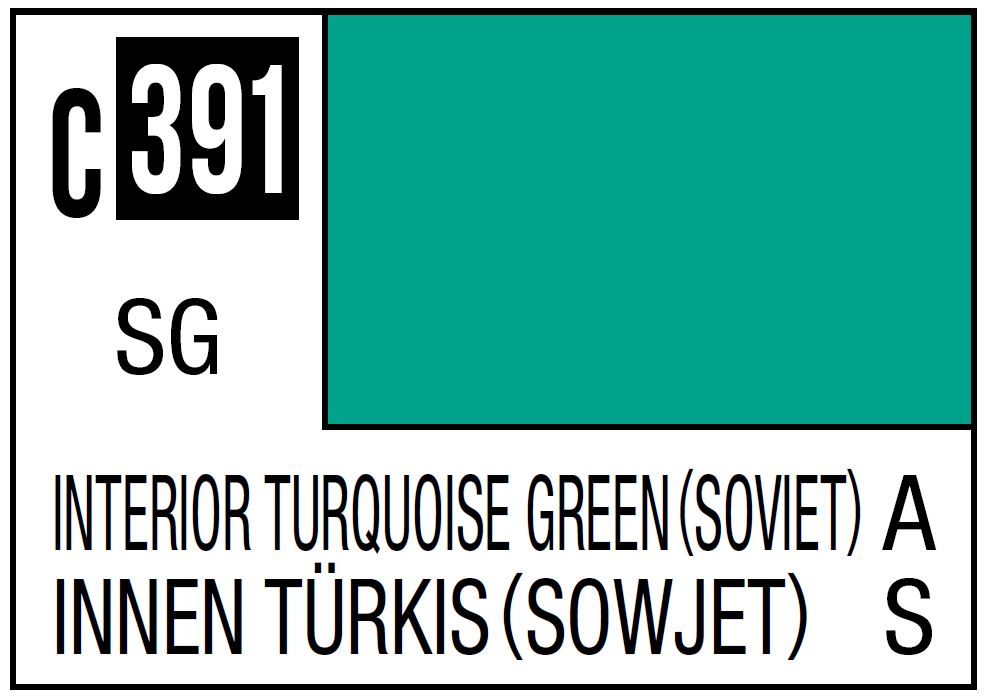Mr Hobby C391 Interior Turquoise Green (Soviet) [Soviet aircraft cockpit] | 4973028717877