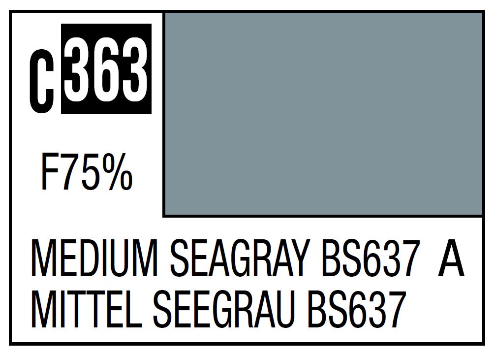 Mr Hobby C363 Medium Seagray BS637 [RAF standard color / WWII mid-late] | 4973028737141