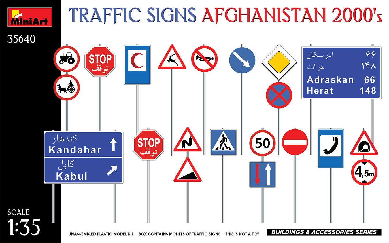 MiniArt 1/35 Traffic Signs Afghanistan. 2000's | 4820183314321