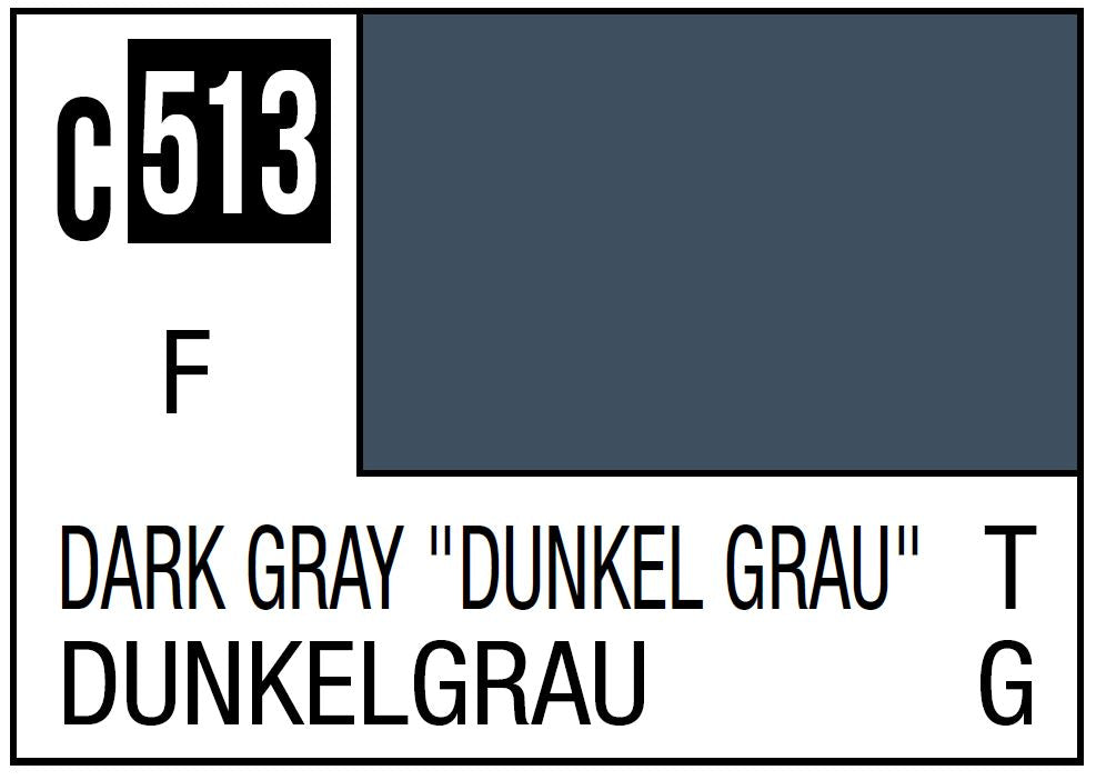 Mr Hobby C513 Dark Gray "Dunkelgrau" [for German tank WWII] | 4973028736076