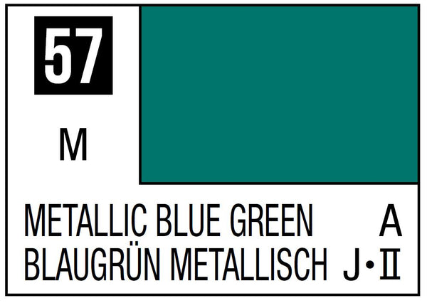 Mr Hobby Mr. Color 57 - Metallic Blue Green (Metallic/Aircraft)