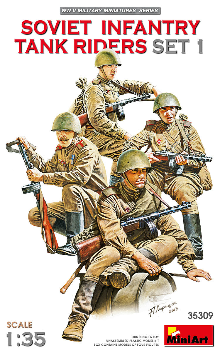 MiniArt 1/35 Soviet Infantry Tank Riders Set 1 | 4820183312983