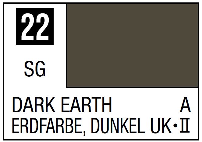 Mr Hobby Mr. Color 22 - Dark Earth (Semi-Gloss/Aircraft)