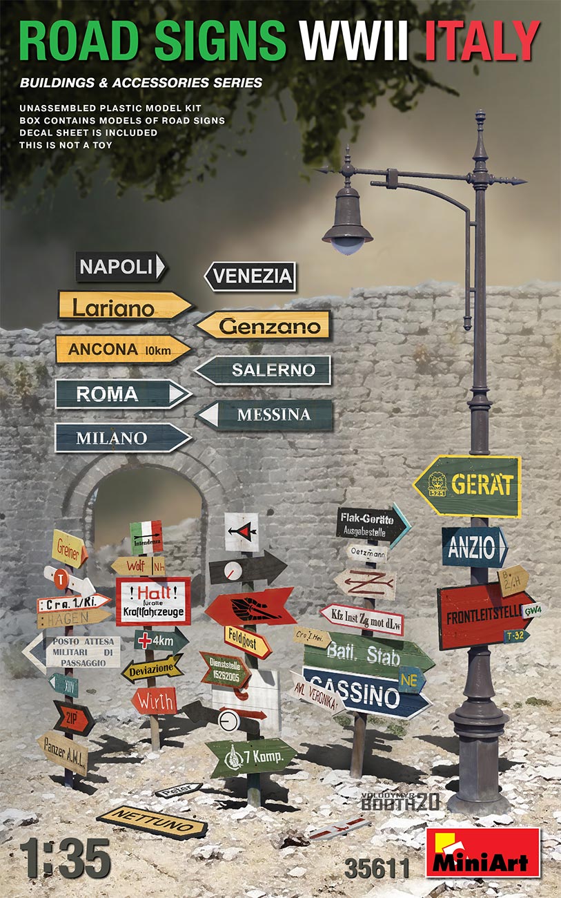 MiniArt 1/35 ROAD SIGNS WWII ITALY | 4820183313287