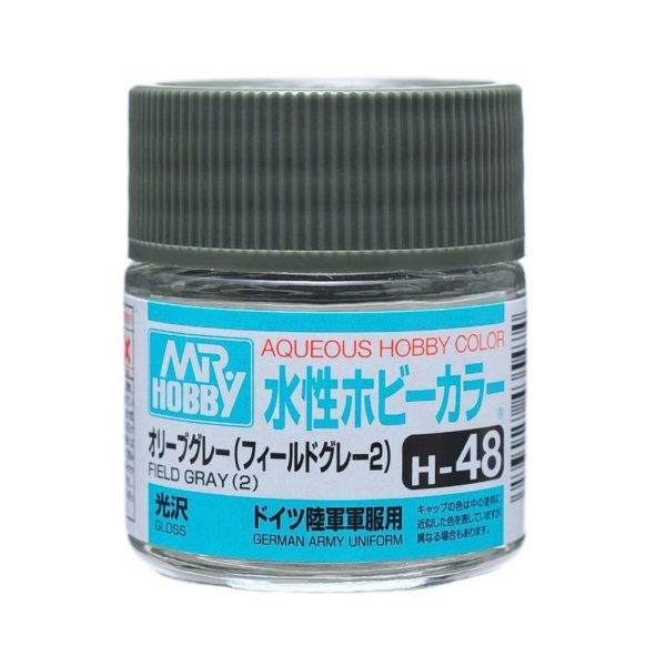 Mr Hobby AQUEOUS HOBBY COLOR - H48 GLOSS FIELD GRAY(2) (GERMAN ARMY UNIFORM) | 4973028738797