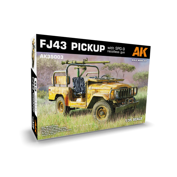 AK Interactive 1/35 FJ43 Pickup with SPG-9 Recoilless Gun Plastic Model Kit