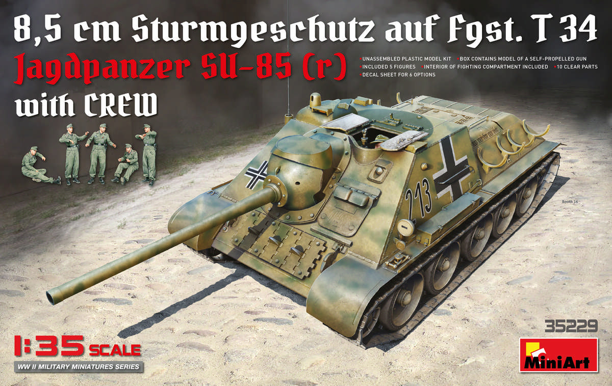 Miniart [35229] 1/35 Jagdpanzer SU-85 ( r ) w/Crew | 4820183310781