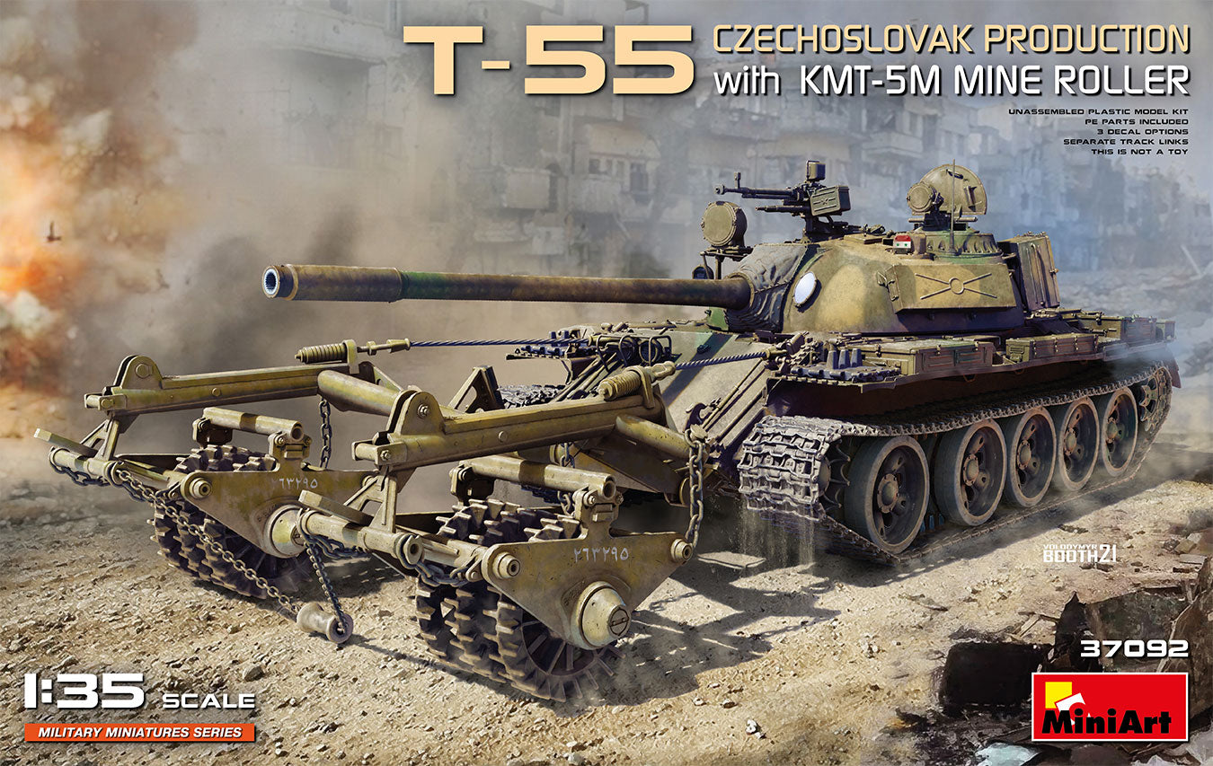Miniart 1/35 T-55 Czechoslovak Production With KMT-5M Mine Roller | 4820183314468